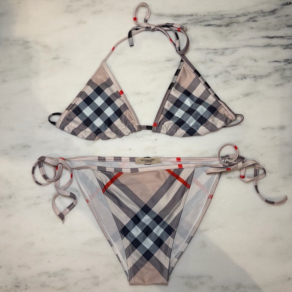 SOLD Burberry Vintage Check Bikini Set - M